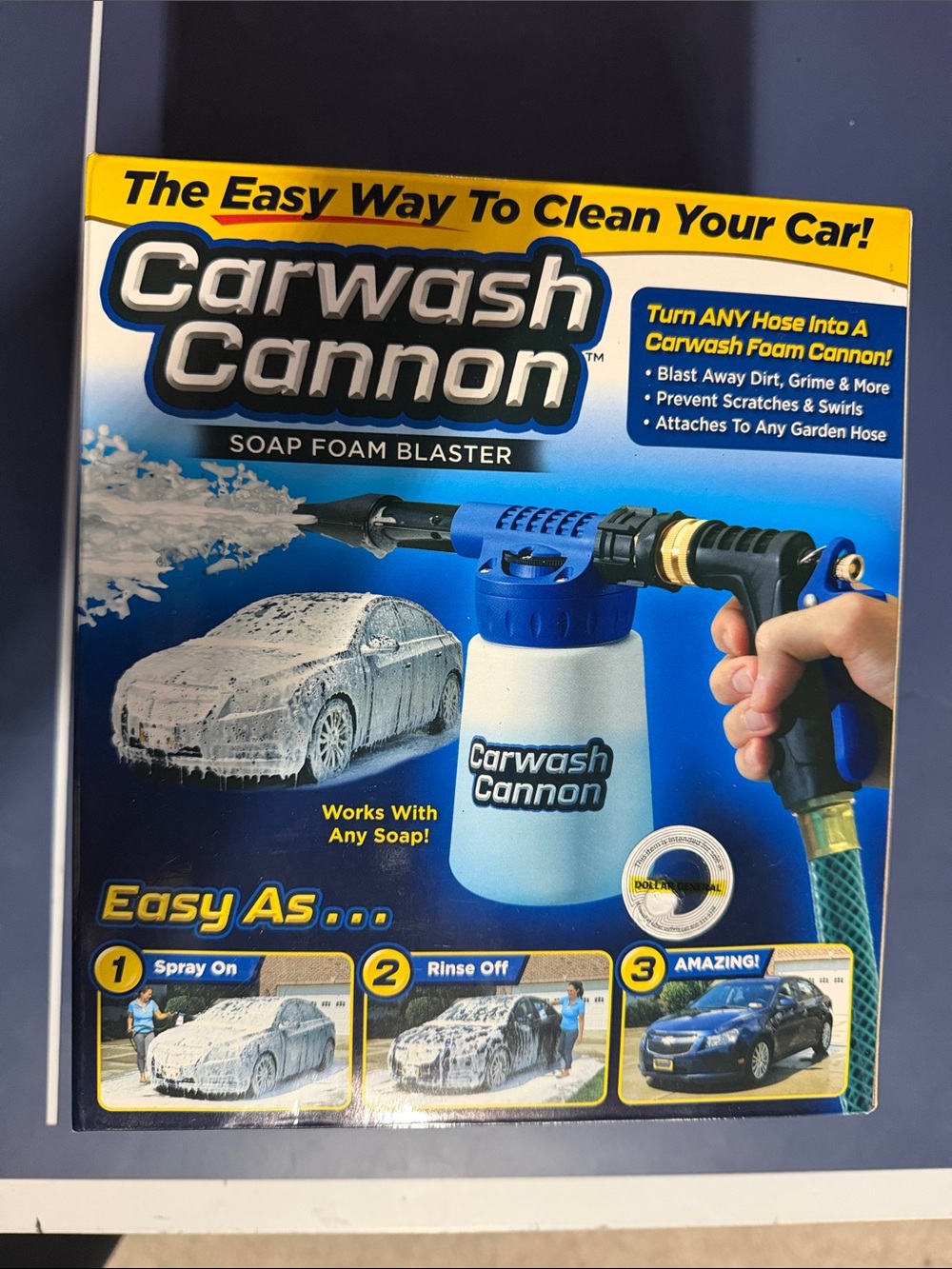 🆕 Carwash Cannon Soap Foam Blaster - Blue & White